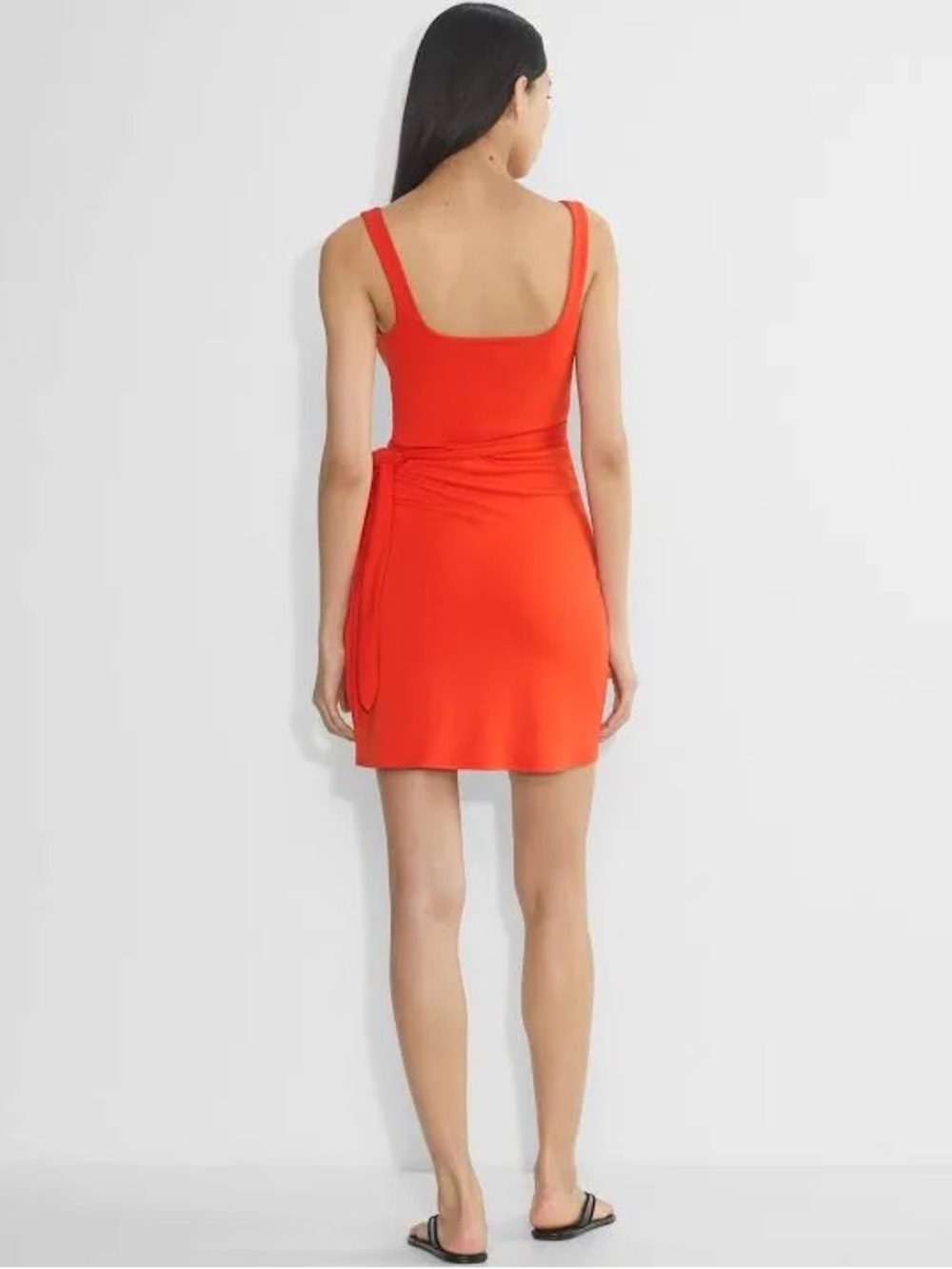 Wilfred Red Saturn Mini Sleeveless Wrap Dress - Picture 2 of 5